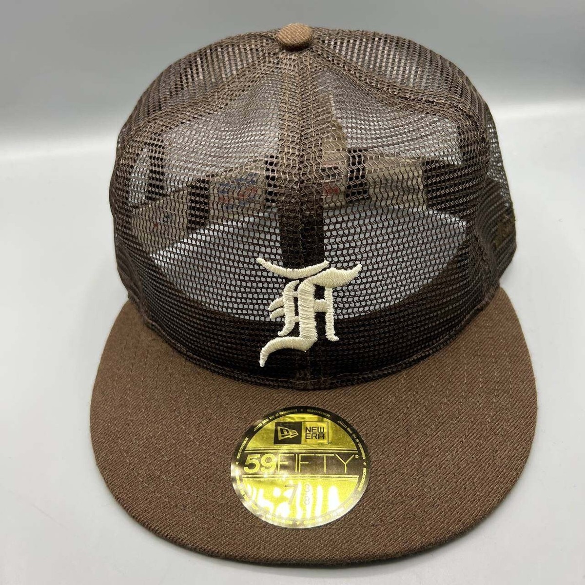 Fear of God 7 3/8 59Fifty New Era Mesh Hat Fitted Cap Brown Men