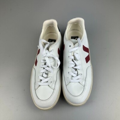 Veja V-12 Mesh Sneakers in Extra White Marsala Nautico