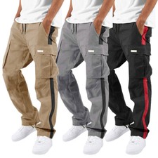 Men's Casual Joggers Pants Sweatpants Cargo Combat Loose Active Sports Trousers