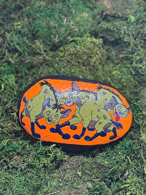 Hand Painted Disney Lion King River Rock Weather resistant