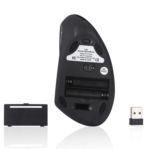 Ergonomic Vertical 2.4G Wireless Left Hand Optical 6D 1600DPI Gaming Mouse A3 - Picture 6 of 9