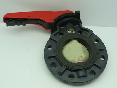 Asahi 4" Manual Lever Butterfly Valve 100-4 PVC 8-Lug | eBay