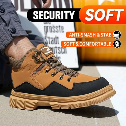 Herren Leichte Arbeitsschuhe Hoch oben Sicherheitsschuhe Stahlkappe S3 Sneaker - Bild 7 von 14