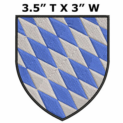 Bavaria Medieval Coat of Arms Patch Embroidered Iron-On Applique