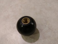 5X ROUND BLACK BALL KNOB 1-3/8 INCH DIAMETER 3/8-16 THREAD Round Knob Handle