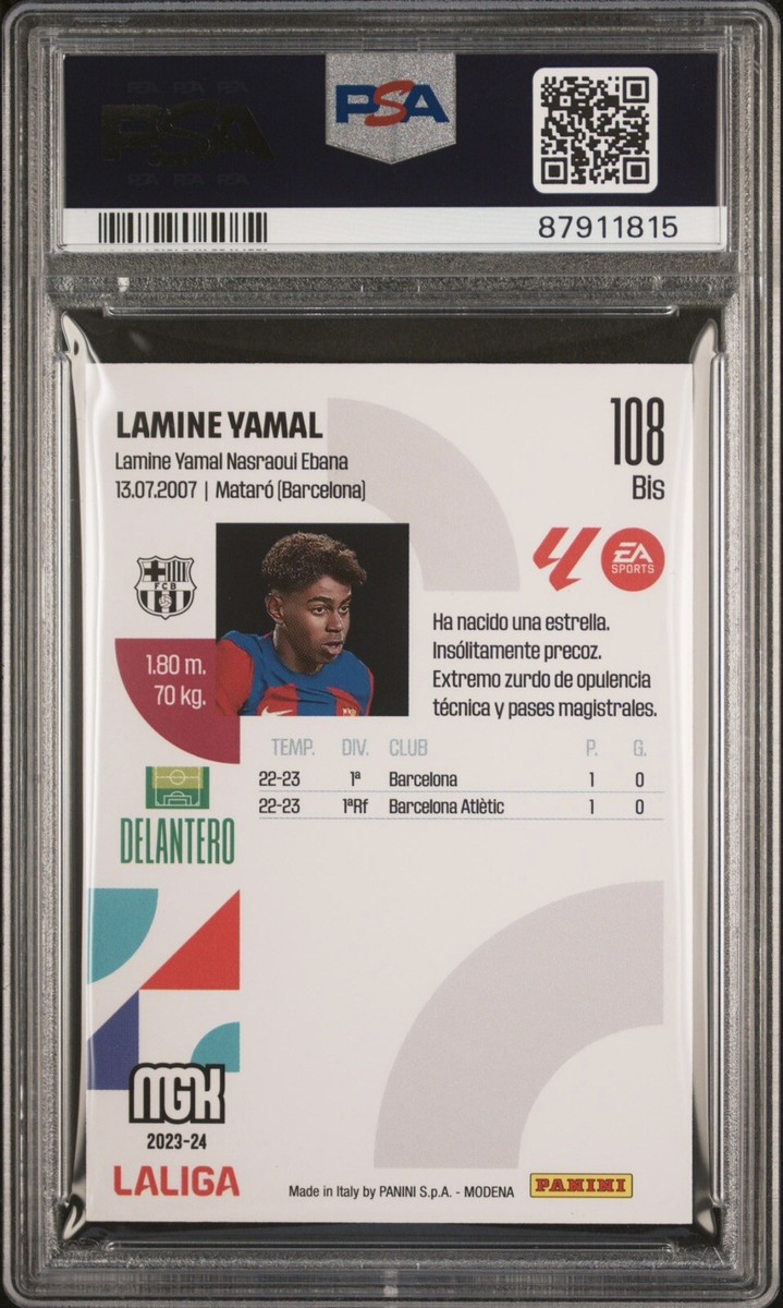 2023-24 PANINI MEGACRACKS LALIGA EA SPORTS #108BIS LAMINE YAMAL