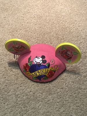 DISNEY Ed Hardy inspired Mickey Mouse Ears Embroidered Hat  display picture 2
