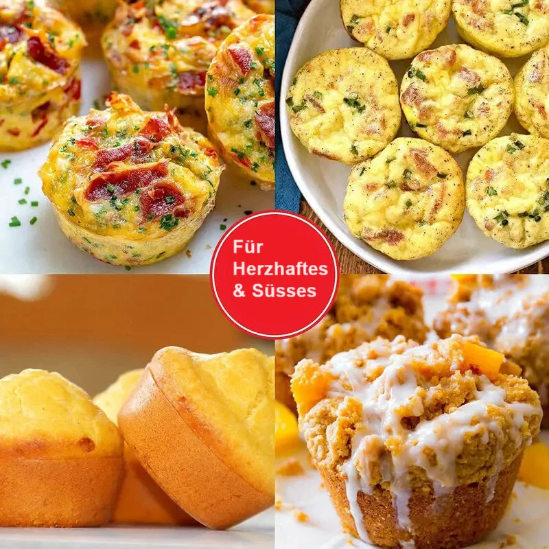 Muffinform Backform Muffin Cupcake Kuchen Backhilfe 12er Silikon Form backen Süß - Bild 2 von 4