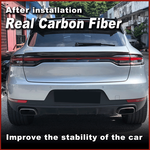 Alerón trasero de carbono real labio trasero borde de demolición ala para Porsche Macan 2018-2023 - Imagen 3 de 12