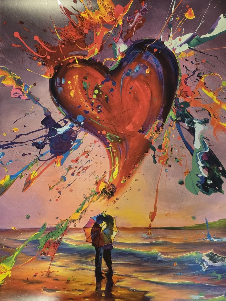 Impresión firmada y embellecida por Jim Warren "Love Is In The Air" Foto 4 de 4