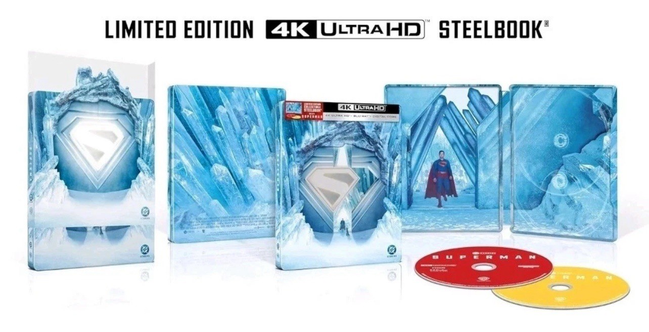 Superman Limited Edition Steelbook 4K UHD+Blu-ray+Digital Sealed Fast Shipping!