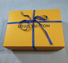 Louis Vuitton Empty Box 14 x 10 x 5 Orange Blue Ribbon Magnetic Booklet