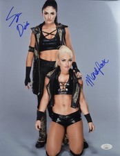 *ON KNEES* WWE NXT MANDY ROSE & SONYA DEVILLE DUAL SIGNED 11X14 JSA AUTO