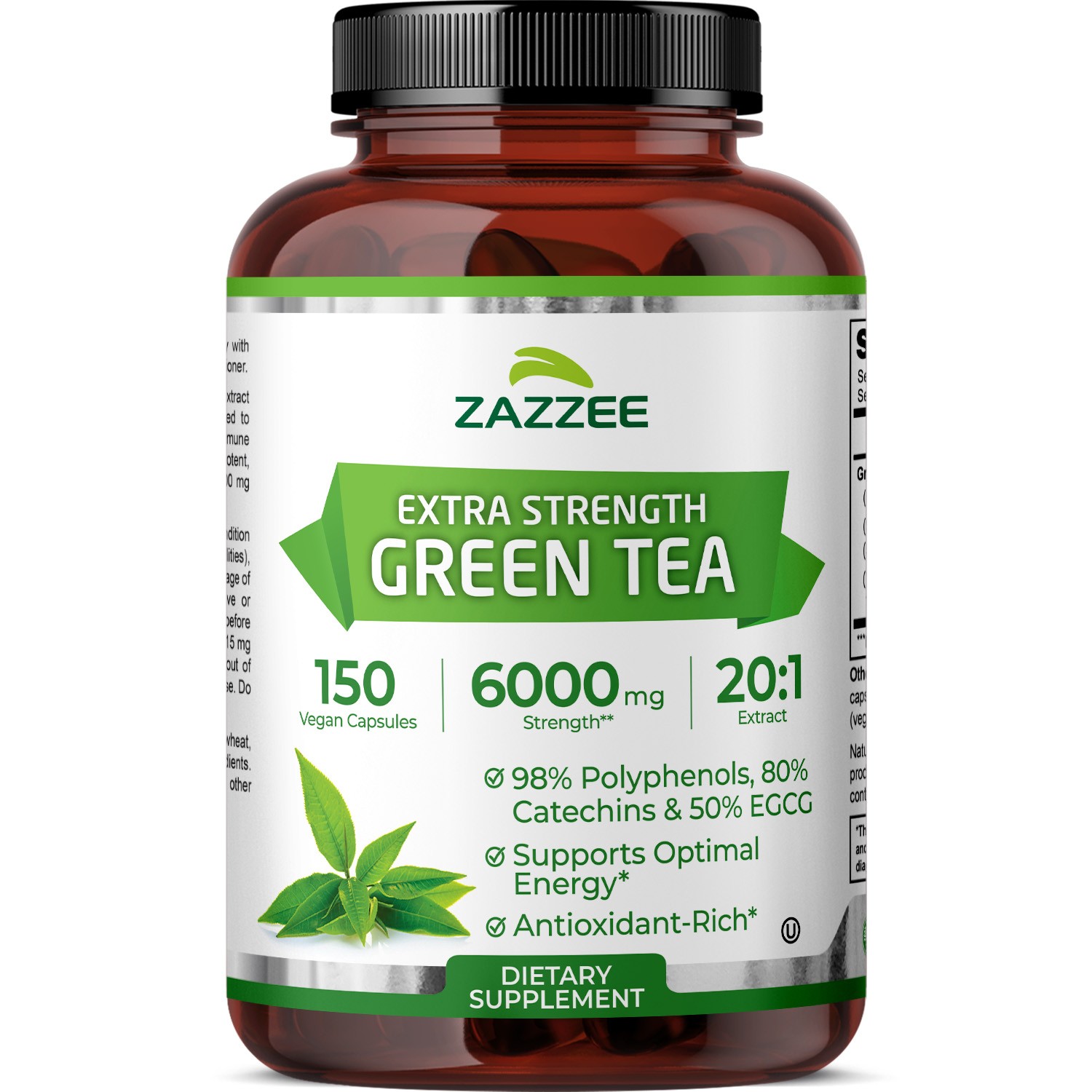 20:1 Extract, 6000 Mg Strength, 150 Vegan Capsules, Kosher