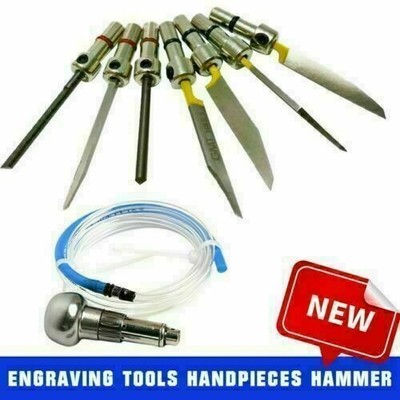 7pcs Steel Cutter Handpieces Hammer Engraving Tools for Pneumatic Graver machine