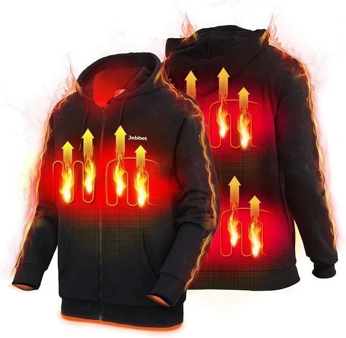 Sudaderas con capucha térmicas para hombre y mujer ligeras de invierno al aire libre suaves acogedoras con... Foto 2 de 4