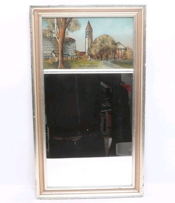 Vintage Cornell University COLLEGE Reverse Painted MIRROR Ithica New York Campus