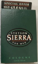 New Vintage Stetson Sierra by Coty Men's Cologne Splash 3.5 oz/103 ml Rare HTF