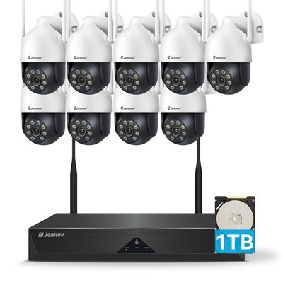 5MP Outdoor Wireless Security Camera System Home WiFi 10CH NVR Night Vision 30m