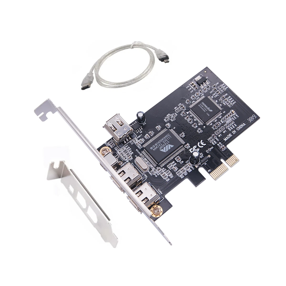PCIE FireWire Card, PCI Ex1 to External IEEE 1394 Adapter