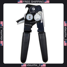 Manual Can Opener USA Made with Non-Slip Handle, Heavy-Duty Steel