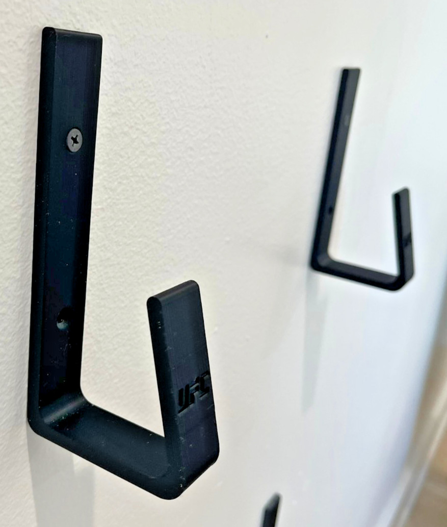 Black UFC Championship Belt Wall Mount Brackets – Wall Display Hooks (Set of 2)