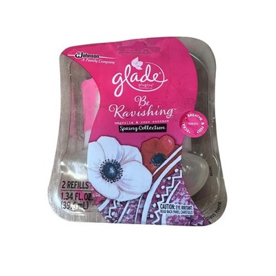 Glade Plugins Scented Oil Refills Be Ravishing Magnolia Rose 2 Pack 1.34oz 2015