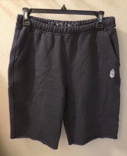 Free People Movement For The Win Sweatshorts Black Raw Hem Size Small NWOT
