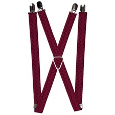  Suspenders - 1.0  - Dots Solid/Outline Maroon ACC NEW