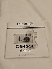 Minolta Manual Only DiMAGE S414 Digital Camera Manual Booklet English
