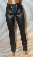 BOTTOM BARBIE DOLL MATTEL CREATIONS AALIYAH BLACK FAUX LEATHER FASHION PANTS