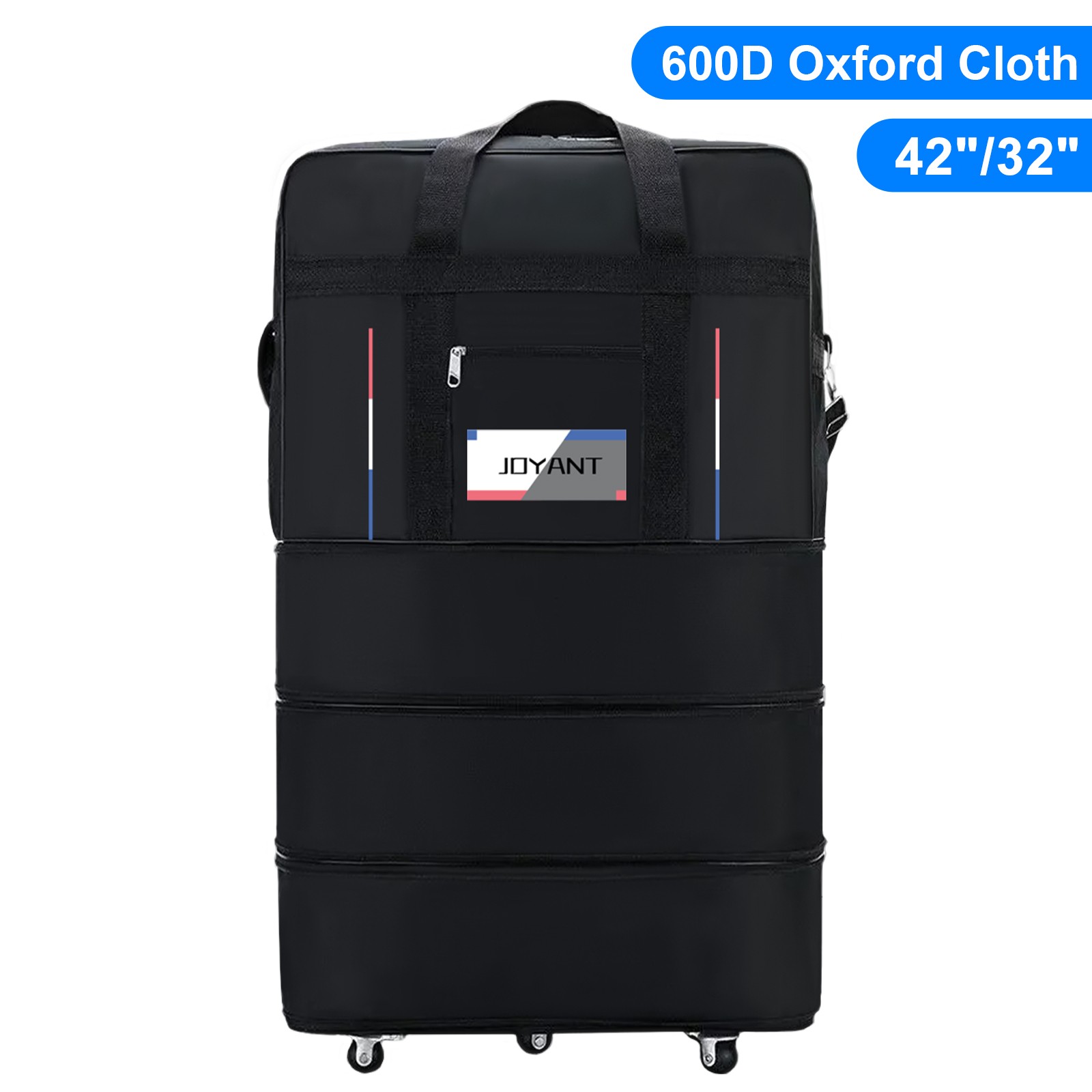 32" 42" Expandable Rolling Duffle Bag w/ Wheels Carry On Collapsible Luggage Bag