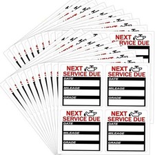 40X Oil Change Service Reminder Sticker Clear Window Stickers Adhesive Label AU