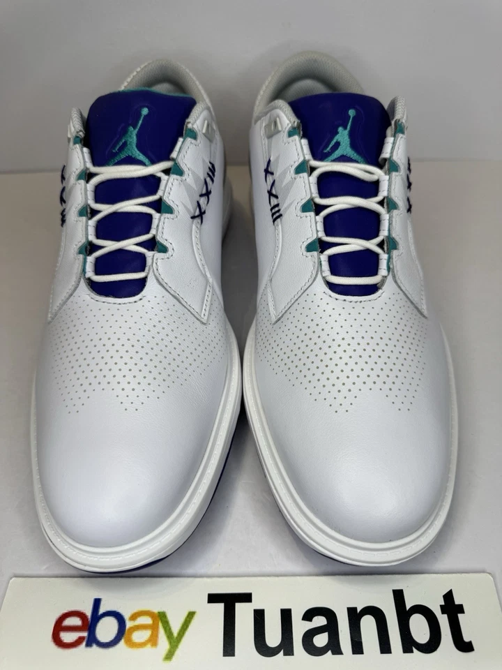 BRAND NEW Nike Air Jordan ADG 5 Men's Golf Shoes White/Grape/Ice FQ6642-100 - Image 2 of 4