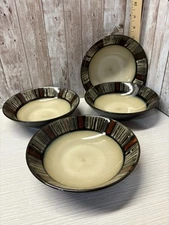 Set of 4 Pfaltzgraff PAYSON  7.5" Wide Rim Soup Salad Serving Bowls FREE SHIP