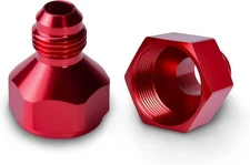 BLACKHORSE-RACING Female AN10 to AN6 Male Flare Reducer Hose 2PCS, Red 