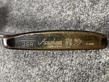 ACUSHNET Bulls Eye 35R  Flange Brass Putter RH 35" w/ Headcover