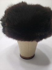 Vtg Soviet ukranian winter Hat ushanka Brown USSR Russian Fur Hat W/ Ear Flaps