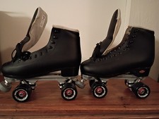 SURE-GRIP INTERNATIONAL FAME ROCK Athletic ROLLER SKATES Size 8 Men Black USA