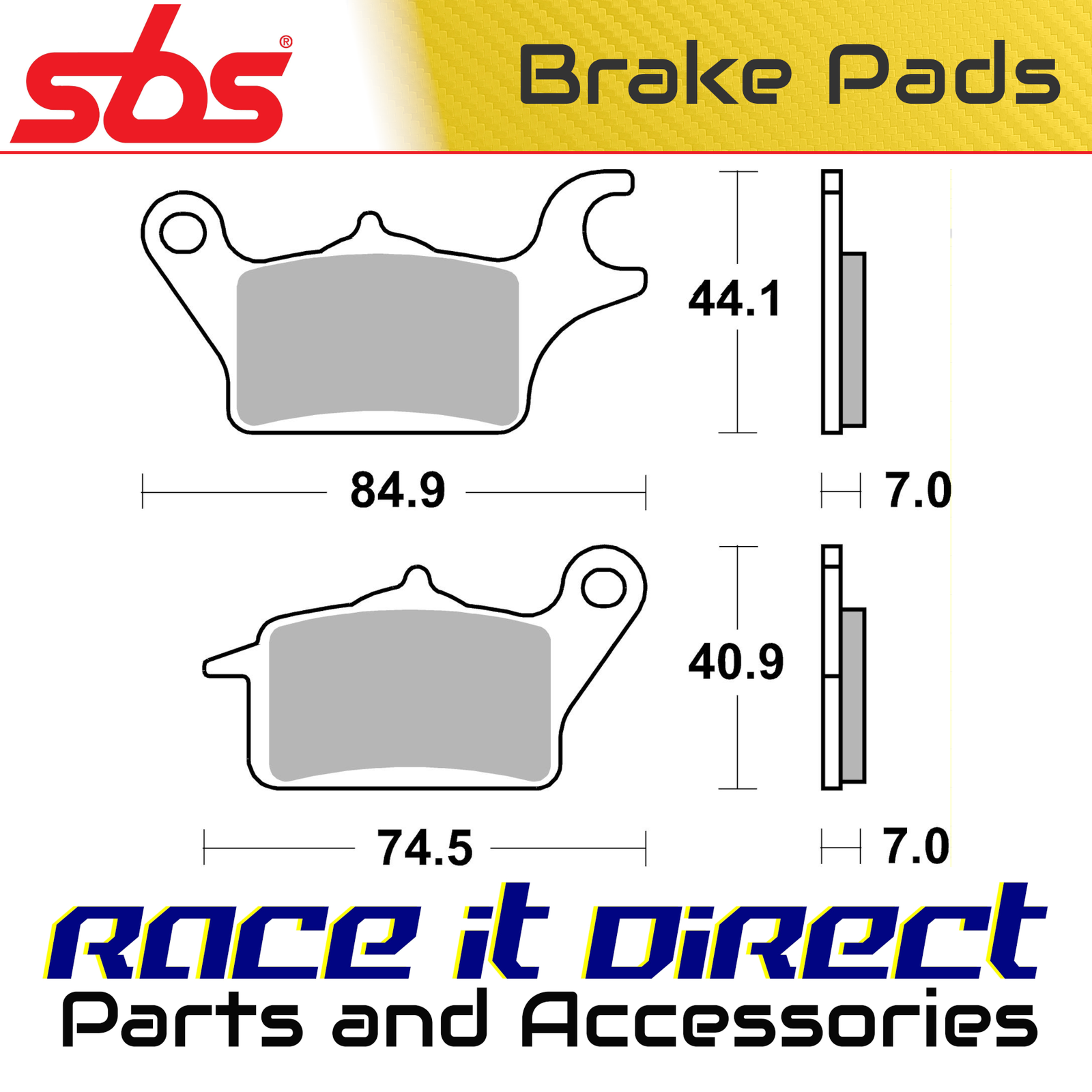 Brake Pads for NIU NQI GT/S 2019-2022 Rear CT Street SBS