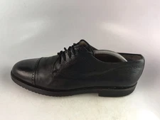 Salvatore Ferragamo Studio Leather Cap Toe Oxford Black Men's Sz 9.5 D