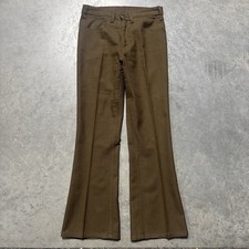 VTG 60s LEVI S LEVIS 517 USA 29-30 Brown Bootcut BIG E Sta-Prest Twill Pants