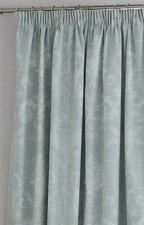 Pair of Laura Ashley Josette Curtains - Duck Egg  212 x 180D cm
