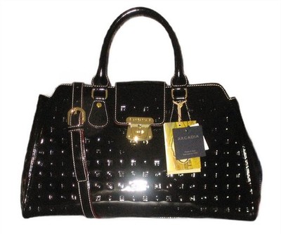 ARCADIA TERESA Patent Leather DOCTOR Satchel BAG Purse Made In ITALY MP$490 NWT