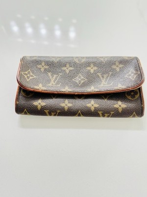 Louis Vuitton Monogram Shoulder Bag Pochette Twin PM Brown PVC