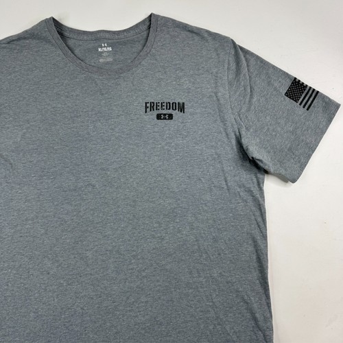 Under Armour Heatgear Freedom Mens XL Gray USA Eagle Graphic T-Shirt - Picture 3 of 9