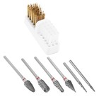 6Pcs Nail Drill Bits 3/32" Shank for Acrylic Nails Manicure Pedicure Tool Set