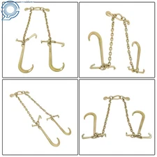 3/8 x 2´ Grab Hook Tractor Car Wrecker Truck V Type Tow Chain J Hook G70 Chain