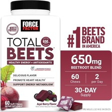 Beet Root Soft Chews Supplement with Acai Berry for Heart Health Nitric Oxide