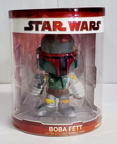 R-851 2009 HASBRO FUNKO FORCE STAR WARS BOBA FETT BOBBLE HEAD-MIINT IN BOX!